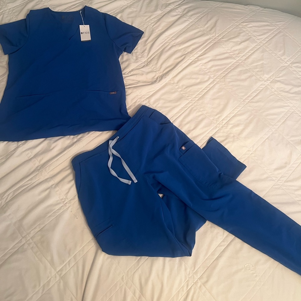Figs Blue Scrub Set